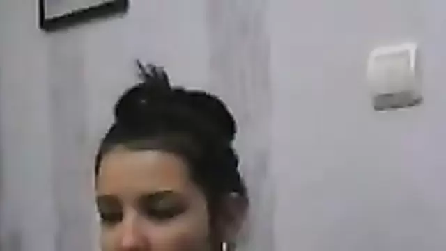 Brunette babe exposes her bare ass to Kyrgyzstani stud