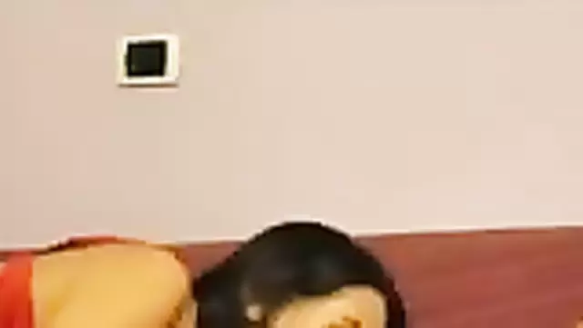 Kyrgyzstan brunette gives a blowjob to her husband