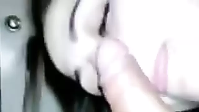 Beautiful Kyrgyzstani girl giving a gentle blowjob